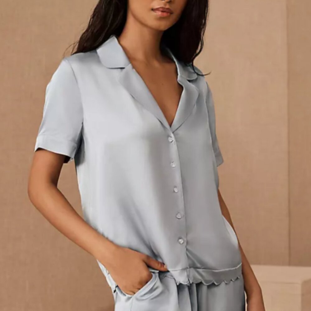 ⚡️BHLDN Juniper Scalloped Short Pajama Set in Something Blue size Small